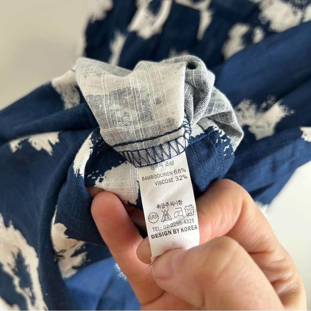 NWT th company raga women’s babydoll mini dress blue floral size small sample - Picture 5 of 11